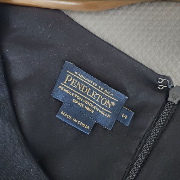 Pendleton fit and flare midi dress lined short sleeve - Picture 2 of 10